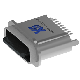 XB - atcf - 16 - 005 type C 16P plaque d'insertion verticale anti - méduse l = 6,8 mm (boîtier non doré en poudre)